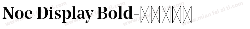 Noe Display Bold字体转换